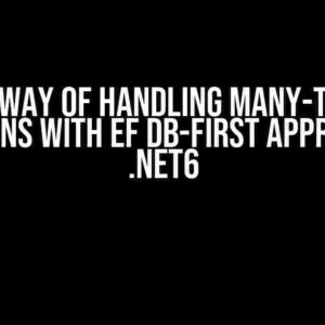 Better way of handling many-to-many relations with EF db-first approach in .NET6